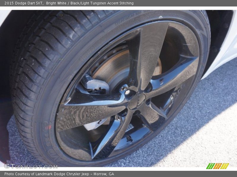 Bright White / Black/Light Tungsten Accent Stitching 2015 Dodge Dart SXT