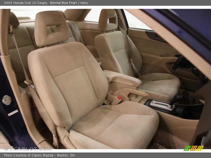 Eternal Blue Pearl / Ivory 2003 Honda Civic LX Coupe