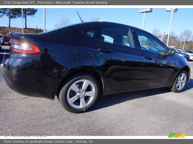 Pitch Black / Black/Light Tungsten Accent Stitching 2015 Dodge Dart SXT