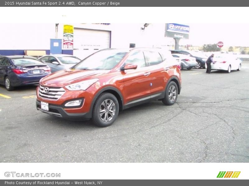 Canyon Copper / Beige 2015 Hyundai Santa Fe Sport 2.4 AWD