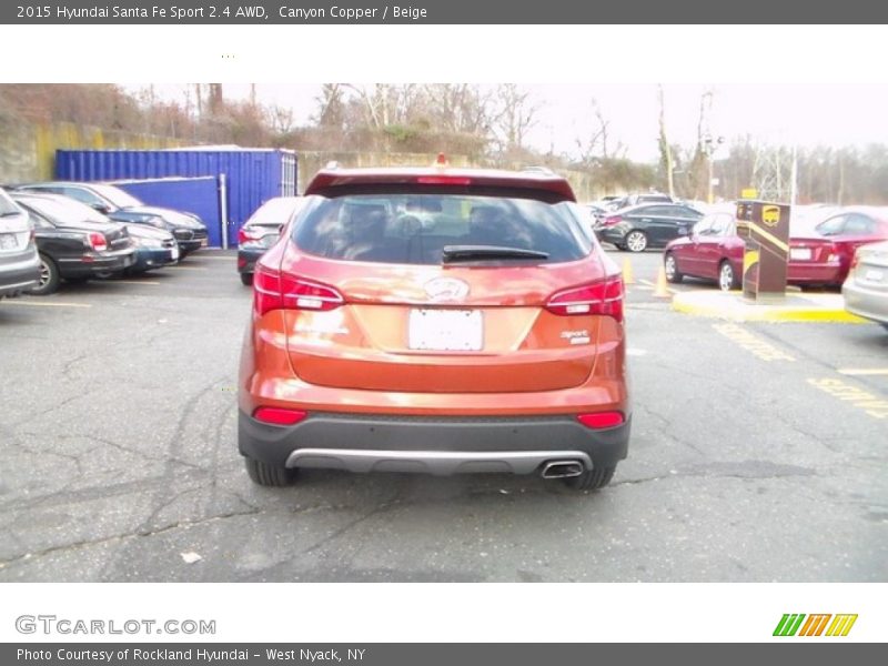 Canyon Copper / Beige 2015 Hyundai Santa Fe Sport 2.4 AWD