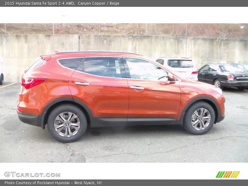 Canyon Copper / Beige 2015 Hyundai Santa Fe Sport 2.4 AWD