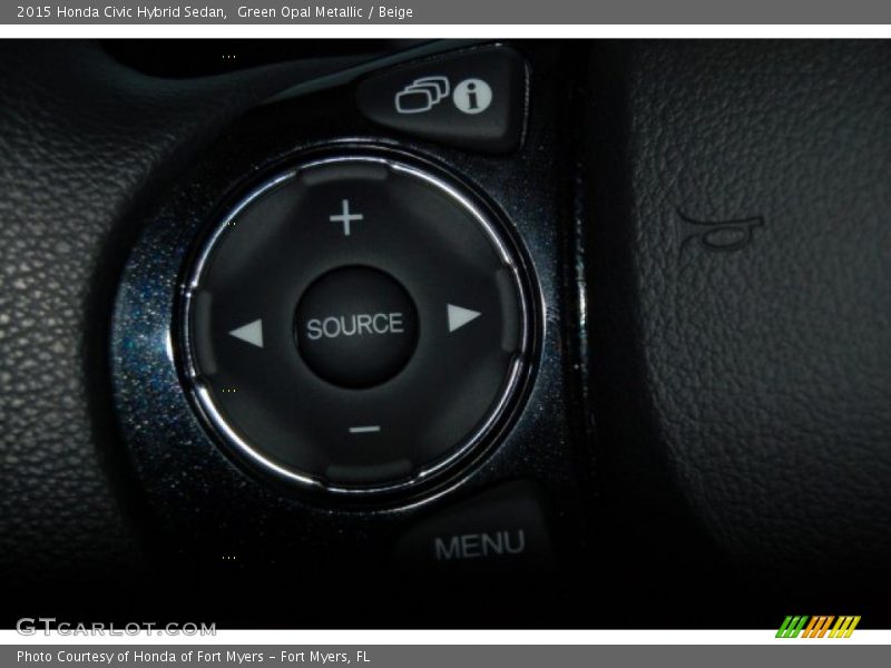 Green Opal Metallic / Beige 2015 Honda Civic Hybrid Sedan
