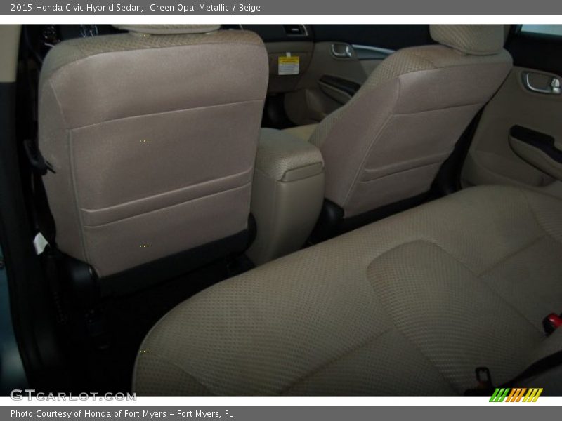 Green Opal Metallic / Beige 2015 Honda Civic Hybrid Sedan