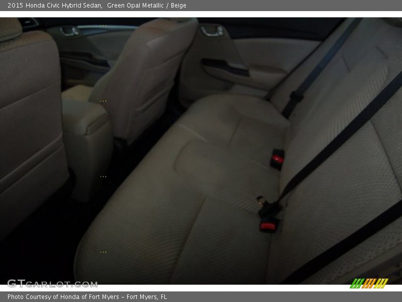 Green Opal Metallic / Beige 2015 Honda Civic Hybrid Sedan