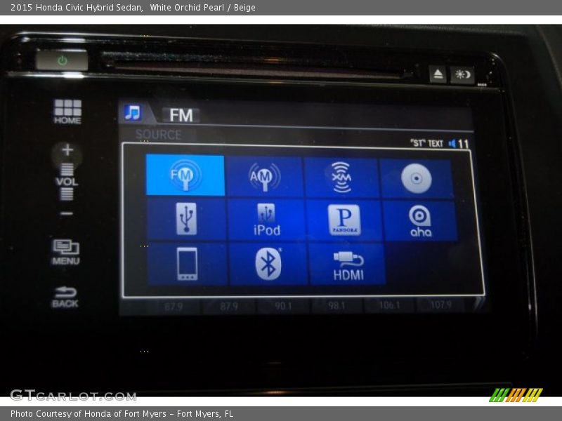 White Orchid Pearl / Beige 2015 Honda Civic Hybrid Sedan