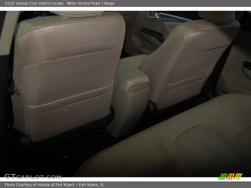 White Orchid Pearl / Beige 2015 Honda Civic Hybrid Sedan