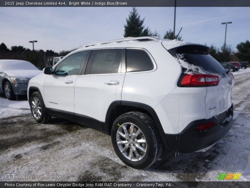 Bright White / Indigo Blue/Brown 2015 Jeep Cherokee Limited 4x4