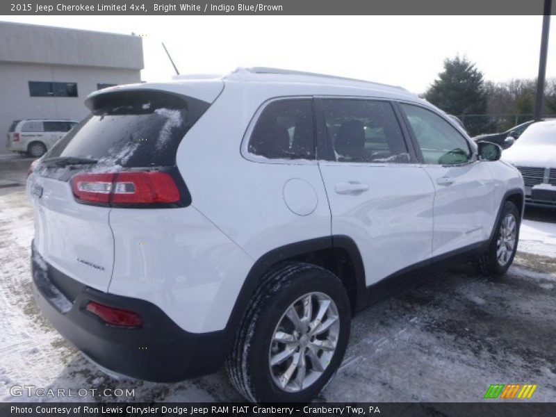 Bright White / Indigo Blue/Brown 2015 Jeep Cherokee Limited 4x4
