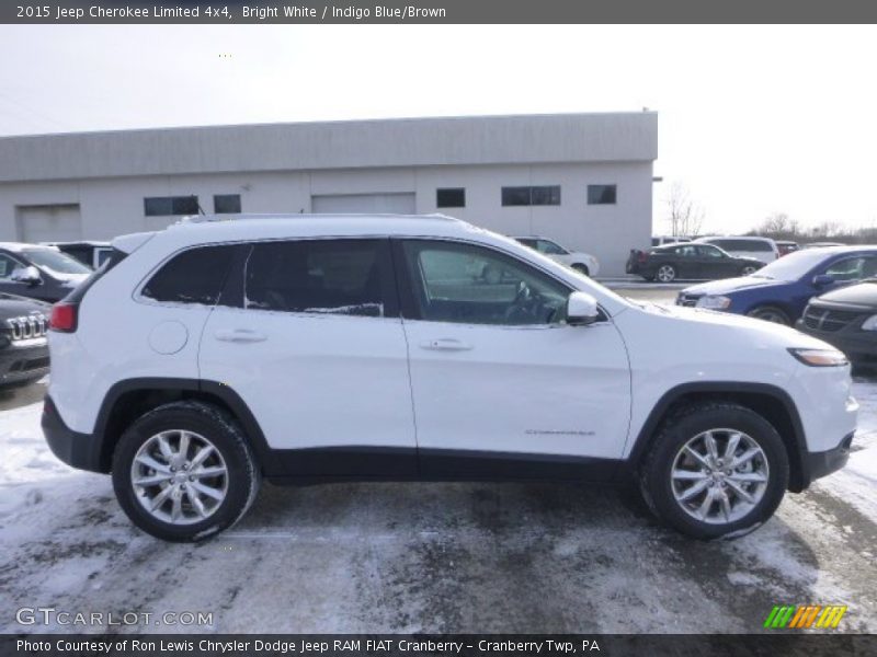 Bright White / Indigo Blue/Brown 2015 Jeep Cherokee Limited 4x4