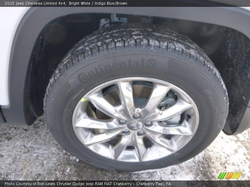 Bright White / Indigo Blue/Brown 2015 Jeep Cherokee Limited 4x4