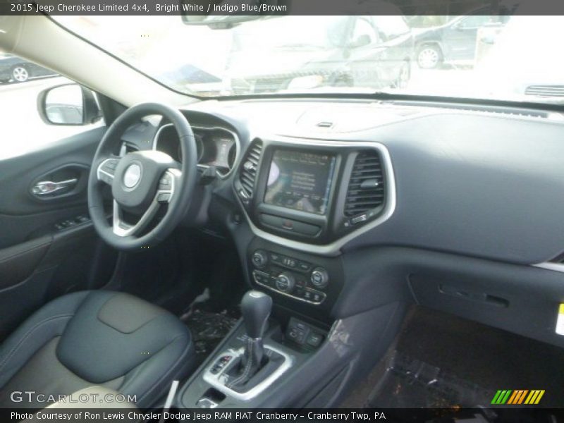 Bright White / Indigo Blue/Brown 2015 Jeep Cherokee Limited 4x4