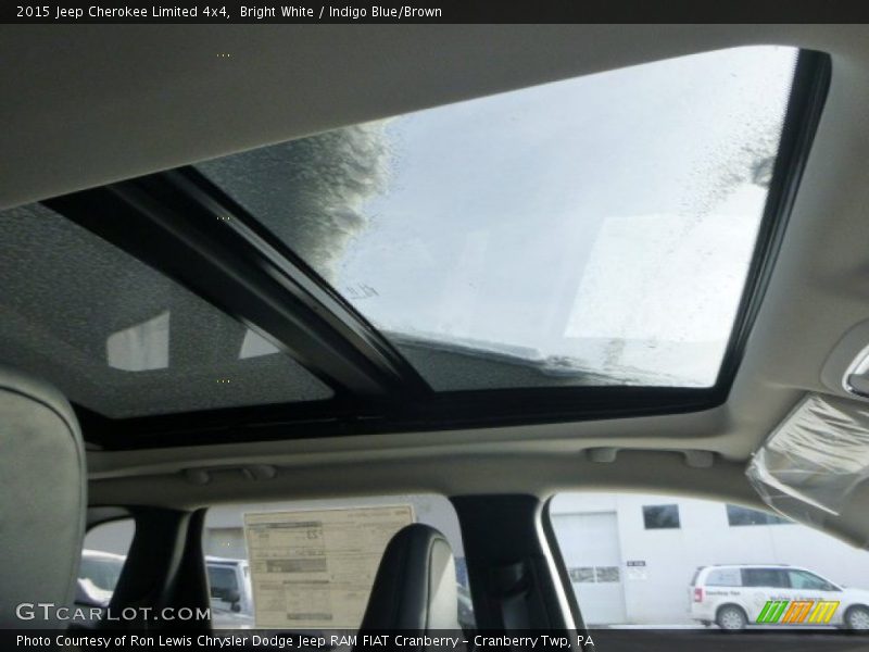 Bright White / Indigo Blue/Brown 2015 Jeep Cherokee Limited 4x4