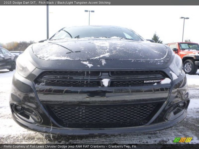 Pitch Black / Black/Light Tungsten Accent Stitching 2015 Dodge Dart SXT