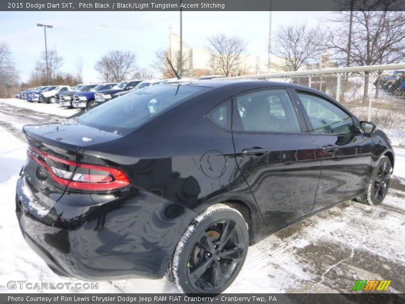 Pitch Black / Black/Light Tungsten Accent Stitching 2015 Dodge Dart SXT