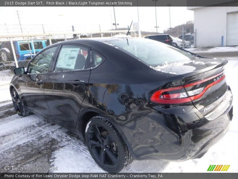 Pitch Black / Black/Light Tungsten Accent Stitching 2015 Dodge Dart SXT