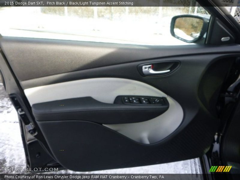 Pitch Black / Black/Light Tungsten Accent Stitching 2015 Dodge Dart SXT