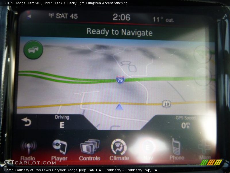 Pitch Black / Black/Light Tungsten Accent Stitching 2015 Dodge Dart SXT