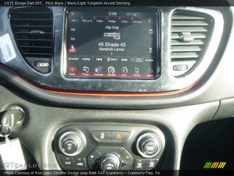 Pitch Black / Black/Light Tungsten Accent Stitching 2015 Dodge Dart SXT