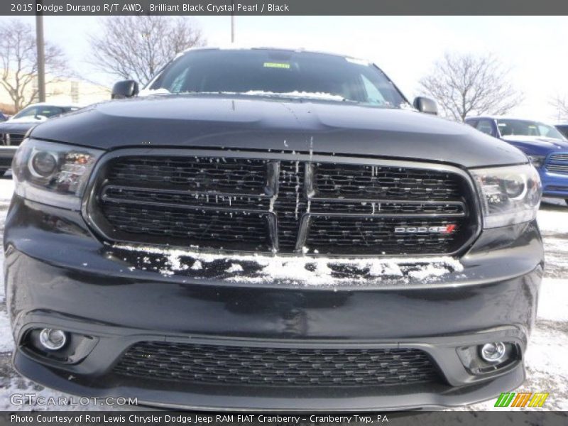 Brilliant Black Crystal Pearl / Black 2015 Dodge Durango R/T AWD