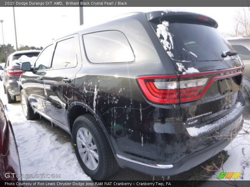 Brilliant Black Crystal Pearl / Black 2015 Dodge Durango SXT AWD