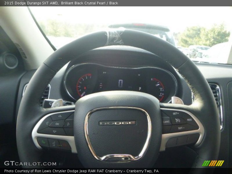 Brilliant Black Crystal Pearl / Black 2015 Dodge Durango SXT AWD