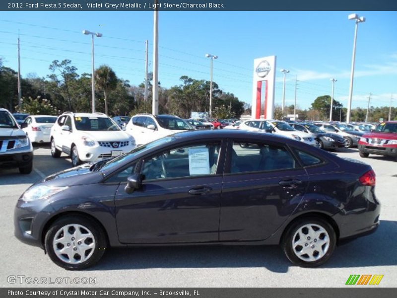 Violet Grey Metallic / Light Stone/Charcoal Black 2012 Ford Fiesta S Sedan