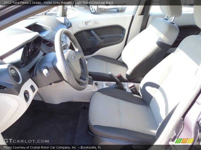 Violet Grey Metallic / Light Stone/Charcoal Black 2012 Ford Fiesta S Sedan