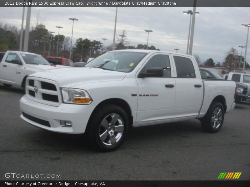 Bright White / Dark Slate Gray/Medium Graystone 2012 Dodge Ram 1500 Express Crew Cab