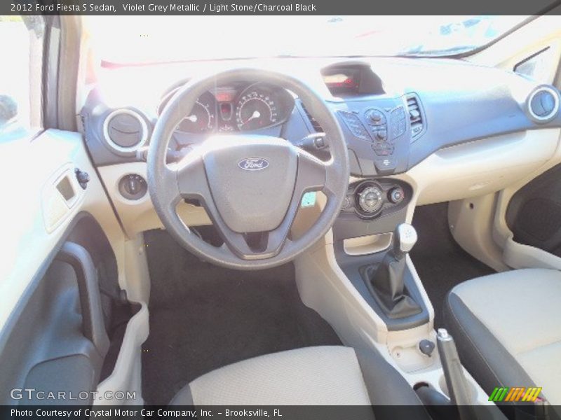 Violet Grey Metallic / Light Stone/Charcoal Black 2012 Ford Fiesta S Sedan