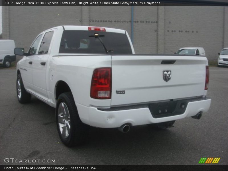 Bright White / Dark Slate Gray/Medium Graystone 2012 Dodge Ram 1500 Express Crew Cab