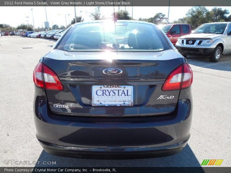 Violet Grey Metallic / Light Stone/Charcoal Black 2012 Ford Fiesta S Sedan