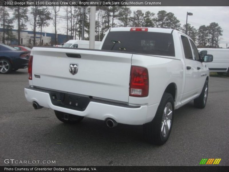 Bright White / Dark Slate Gray/Medium Graystone 2012 Dodge Ram 1500 Express Crew Cab