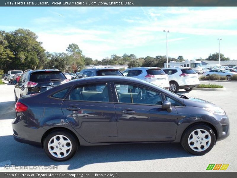 Violet Grey Metallic / Light Stone/Charcoal Black 2012 Ford Fiesta S Sedan