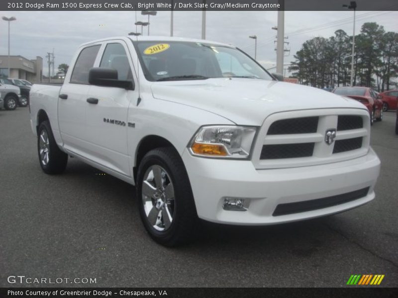 Bright White / Dark Slate Gray/Medium Graystone 2012 Dodge Ram 1500 Express Crew Cab