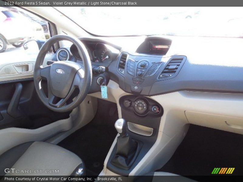Violet Grey Metallic / Light Stone/Charcoal Black 2012 Ford Fiesta S Sedan