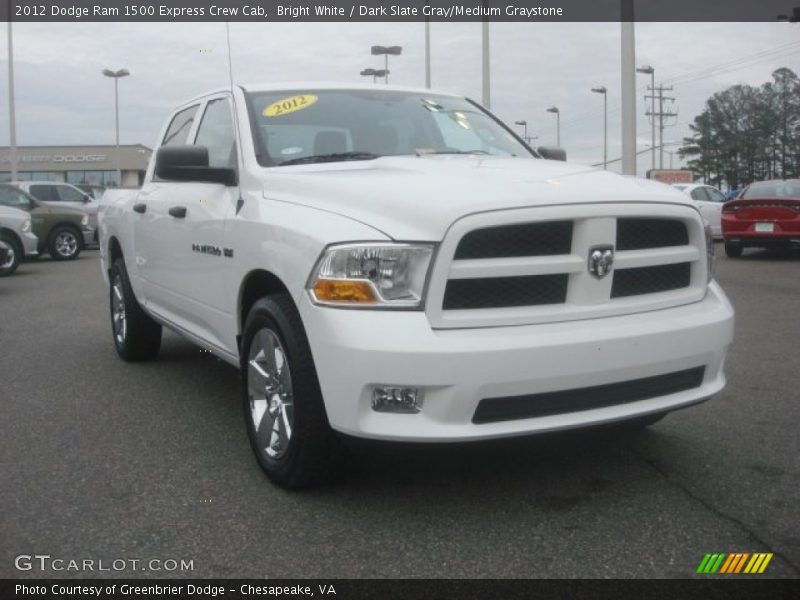 Bright White / Dark Slate Gray/Medium Graystone 2012 Dodge Ram 1500 Express Crew Cab