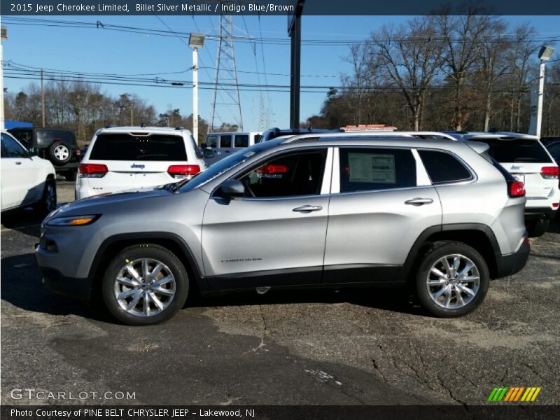 Billet Silver Metallic / Indigo Blue/Brown 2015 Jeep Cherokee Limited
