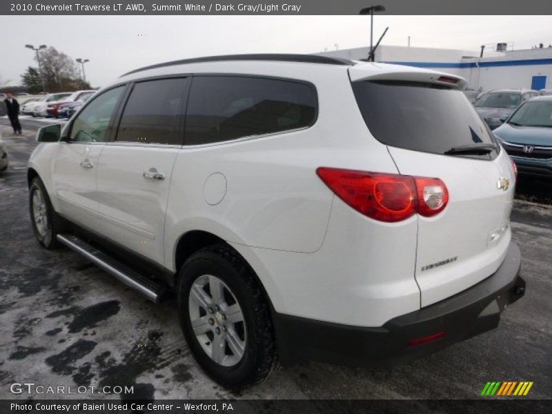 Summit White / Dark Gray/Light Gray 2010 Chevrolet Traverse LT AWD