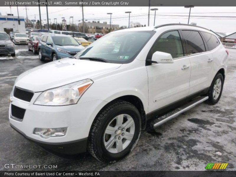Summit White / Dark Gray/Light Gray 2010 Chevrolet Traverse LT AWD