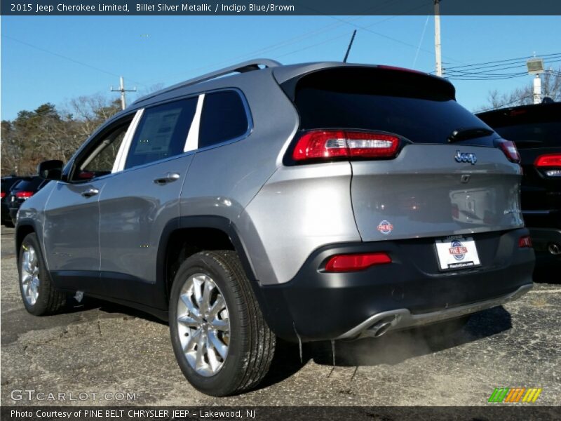 Billet Silver Metallic / Indigo Blue/Brown 2015 Jeep Cherokee Limited