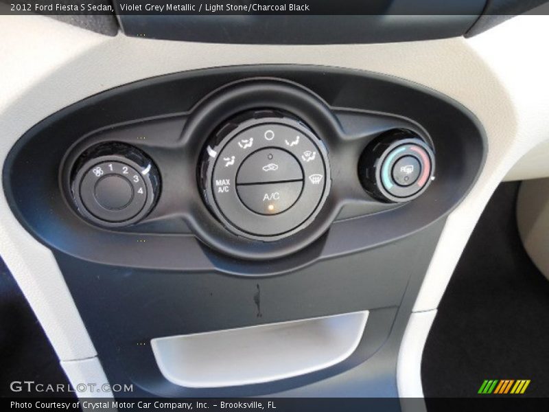 Violet Grey Metallic / Light Stone/Charcoal Black 2012 Ford Fiesta S Sedan