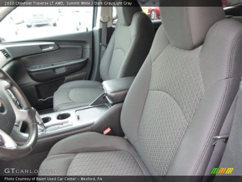Summit White / Dark Gray/Light Gray 2010 Chevrolet Traverse LT AWD