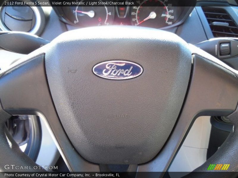 Violet Grey Metallic / Light Stone/Charcoal Black 2012 Ford Fiesta S Sedan