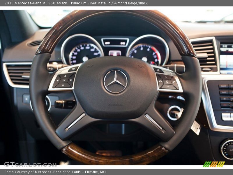 Paladium Silver Metallic / Almond Beige/Black 2015 Mercedes-Benz ML 350 4Matic