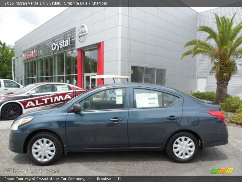 Graphite Blue / Charcoal 2015 Nissan Versa 1.6 S Sedan