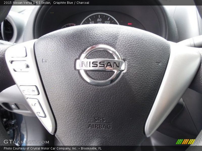 Graphite Blue / Charcoal 2015 Nissan Versa 1.6 S Sedan