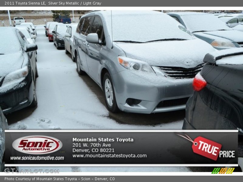 Silver Sky Metallic / Light Gray 2011 Toyota Sienna LE