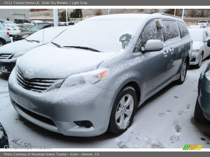 Silver Sky Metallic / Light Gray 2011 Toyota Sienna LE