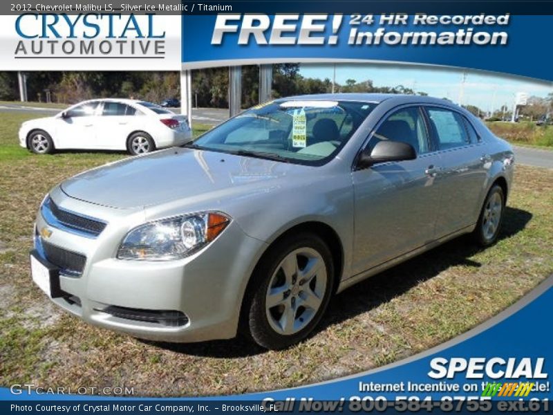 Silver Ice Metallic / Titanium 2012 Chevrolet Malibu LS